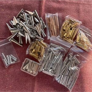 Native American Metal Jingle Cones | about 502 Piece Mixed Color & Size Lot